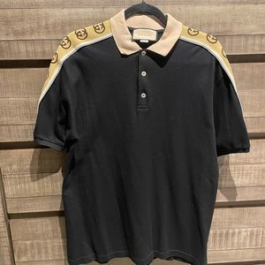 GUCCI POLO WITH INTERLOCKING G STRIPE